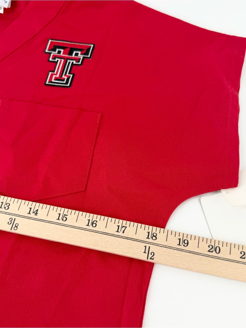 NWT Landau Texas Tech Kids Scrubs Set Size 8/10 Red Raiders Youth V-Neck Pants - Picture 8 of 16